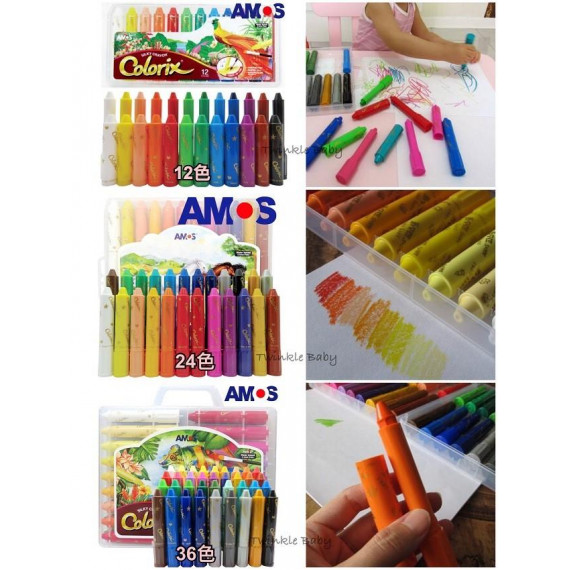 韓國 Amos 無毒水溶性蠟筆