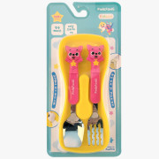 Pinkfong 餐具套裝 : 叉+匙+收納盒 